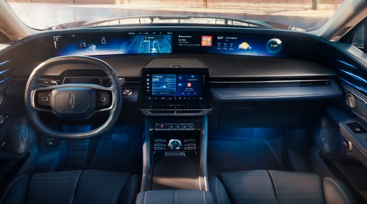 A large panoramic display is shown on the dashboard of a 2025 Lincoln Nautilus® SUV | McLarty Daniel Lincoln in Bentonville AR