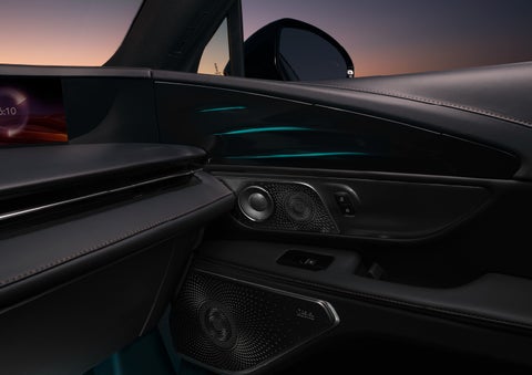 Selectable ambient lighting glows in the passenger door panel. | McLarty Daniel Lincoln in Bentonville AR