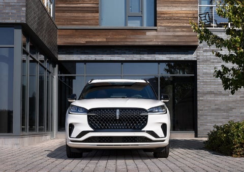 The front of a 2026 Lincoln Aviator® SUV is shown. | McLarty Daniel Lincoln in Bentonville AR
