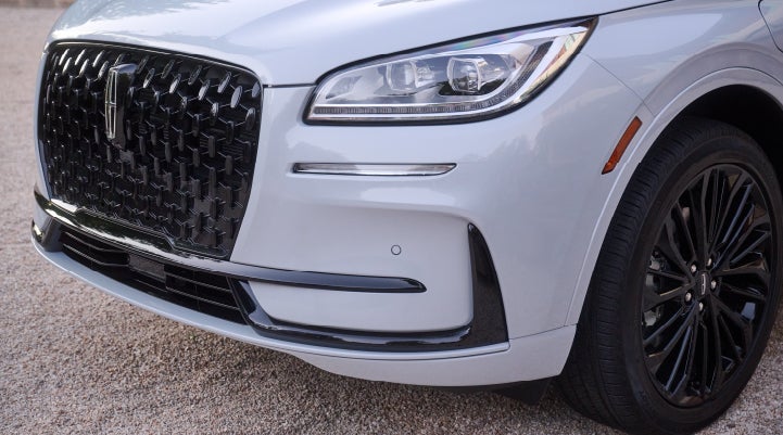 The all-black grille of the available Jet Appearance Package on a 2026 Lincoln Corsair® SUV is shown. | McLarty Daniel Lincoln in Bentonville AR