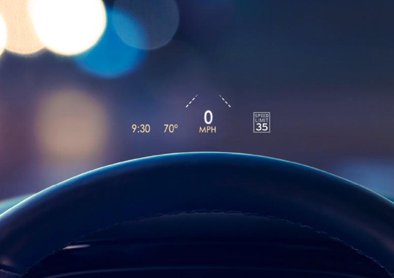 Useful driver information is being projected in front of the steering wheel on the windshield via the available head-up display. | McLarty Daniel Lincoln in Bentonville AR