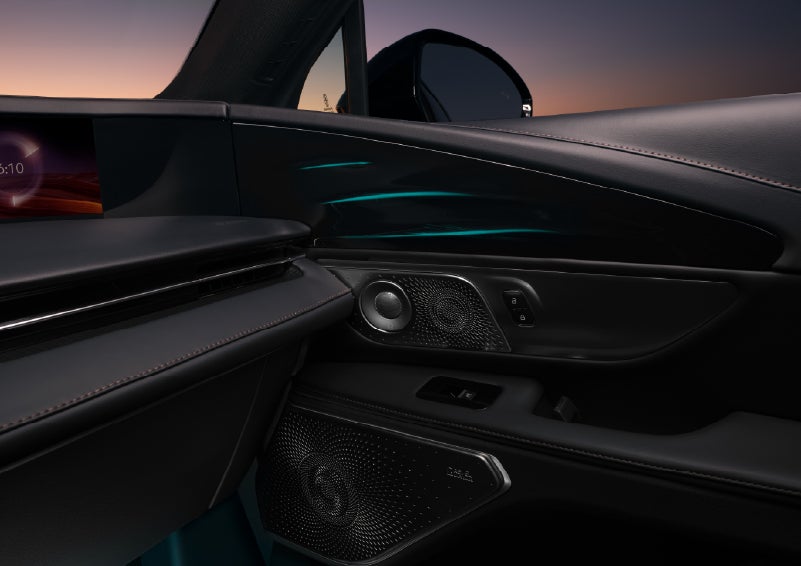 Selectable ambient lighting glows in the passenger door panel. | McLarty Daniel Lincoln in Bentonville AR