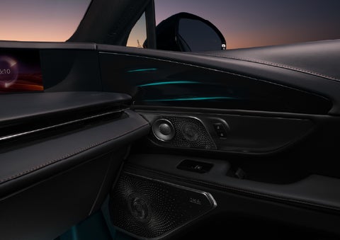 Selectable ambient lighting glows in the passenger door panel. | McLarty Daniel Lincoln in Bentonville AR