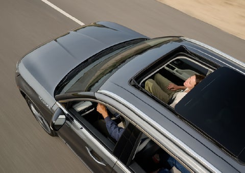 The available panoramic Vista Roof® of a 2027 Lincoln Aviator® SUV is open. | McLarty Daniel Lincoln in Bentonville AR