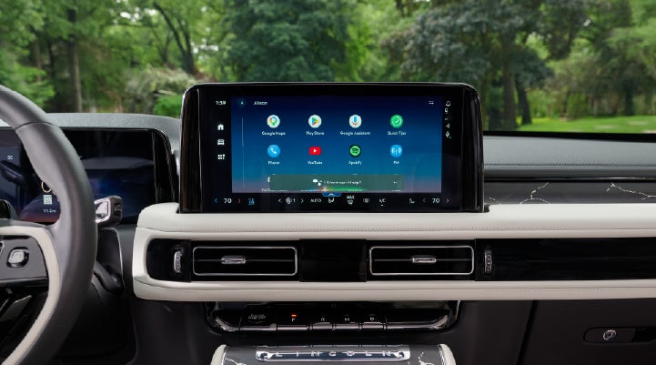 The center touchscreen inside a 2027 Lincoln Aviator® Black Label™ SUV | McLarty Daniel Lincoln in Bentonville AR