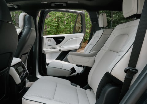 A side view of the second row with captain’s chairs in a 2027 Lincoln Aviator® Black Label™ SUV. | McLarty Daniel Lincoln in Bentonville AR