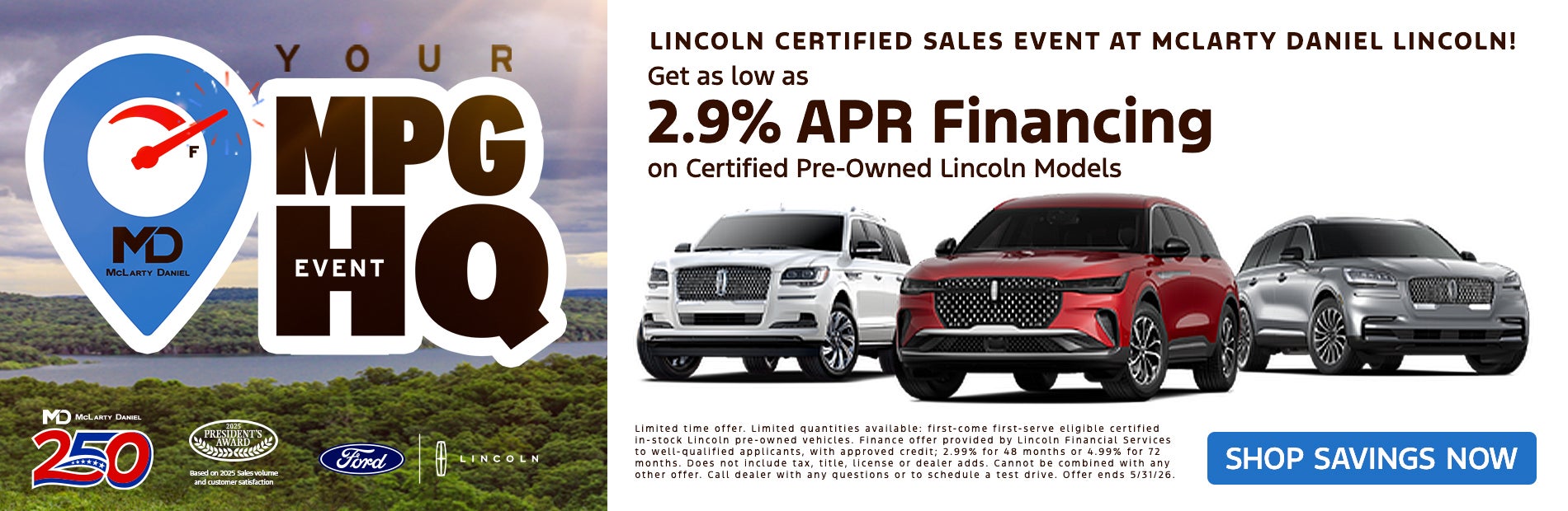 Low APR on Certified Pre-Owned Lincoln Models