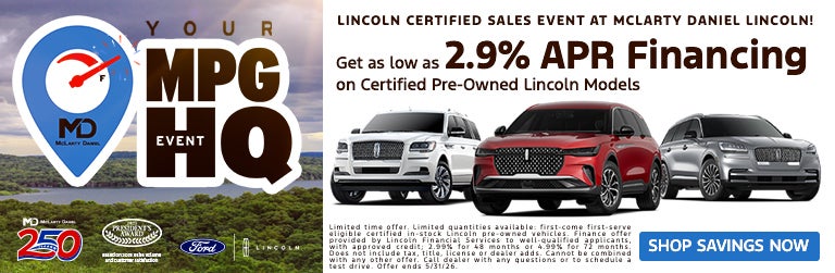 Low APR on Certified Pre-Owned Lincoln Models